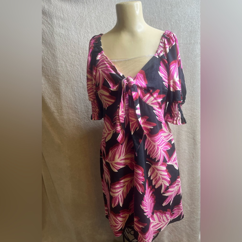 Who What Wear Floral Pink and Black Dress